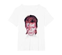 David Bowie - La Stella più Bella Maglietta, Donna Plus-Size, Bianco, 6X