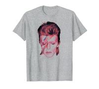 David Bowie - La Stella più Bella Maglietta, Uomo, Grigio Melange, 5XL