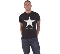 David Bowie Maglietta Blackstar Band Logo Album Cover Ufficiale Uomo Nero, Nero, L