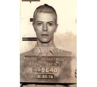 David Bowie Mugshot Photograph 11 X 17 - Splendida foto del 1976 Ritratto - Busted In New York - Foto rara - Stampa artistica