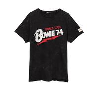David Bowie Nero World Tour Graphic T-shirt a maniche corte Uomini