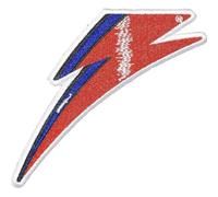 David Bowie Patch Flash in tessuto, rosso/blu/bianco, Taglia unica