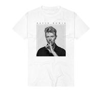 David Bowie Photo Uomo T-Shirt Bianco L 100% Cotone Regular
