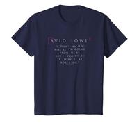 David Bowie - Prometto Che Non sarà Noioso Maglietta, Bambini, Navy, 4 Anni