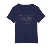 David Bowie - Prometto Che Non sarà Noioso Maglietta, Donna Plus-Size, Navy, 2X