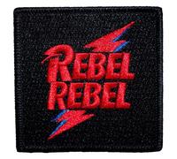 David Bowie Rebel Rebel Rosa & Blu Woven Patch Size Accessory Size