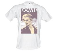 David Bowie Smoking - Maglietta da uomo, colore: Bianco L Bianca