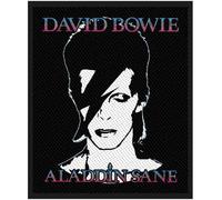 David Bowie Standard Patch Aladdin Sane Nuovo Ufficiale Nero
