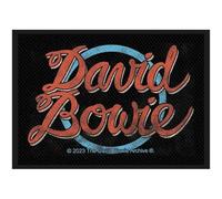 David Bowie Standard Patch Logo Nuovo Ufficiale Nero