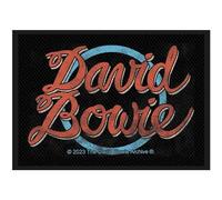 David Bowie Standard Patch Logo Nuovo Ufficiale Nero