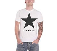 David Bowie T Shirt Blackstar Logo Album Cover Ufficiale Uomo Nuovo Bianca Size XL