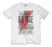 David Bowie T-Shirt Hammersmith Odeon da Uomo in Bianco