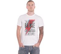 David Bowie T-Shirt Hammersmith Odeon da Uomo in Bianco