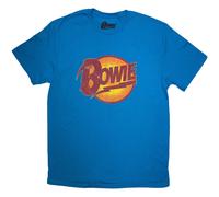 David Bowie T Shirt Vintage Diamond Dogs Logo Nuovo Ufficiale Uomo Blu Size M