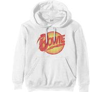 David Bowie Vintage Diamond Dogs White autorizzato Felpa con Cappuccio