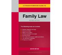 David Bryan A Straightforward Guide to Family Law (Tascabile)