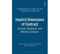 David Campbell Implicit Dimensions of Contract (Tascabile)