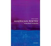 David Caplan American Poetry (Tascabile) Very Short Introductions