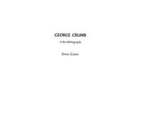David Cohen George Crumb (Copertina rigida) Bio-Bibliographies in Music