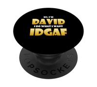 David Costume IDGAF Cute Personalized First Name Dave IDGAF PopSockets PopGrip Adesivo