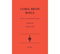 David Crook Curia Regis Rolls preserved in the Public Record (Copertina rigida)