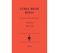 David Crook Curia Regis Rolls preserved in the Public Record (Copertina rigida)