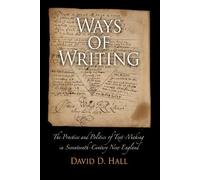 David D. Hall Ways of Writing (Tascabile) Material Texts