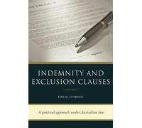 David Downie Indemnity and Exclusion Clauses (Tascabile)