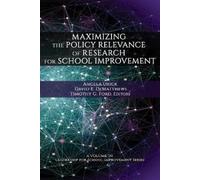 David E. DeMatt Maximizing the Policy Relevance of Research f (Copertina rigida)