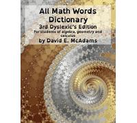David E McAdams All Math Words Dictionary (Tascabile)