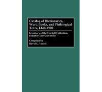 David E. Vancil Catalog of Dictionaries, Word Books, and Phil (Copertina rigida)