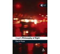 David Edward Rose Hegel's 'Philosophy of Right' (Tascabile) Reader's Guides