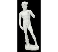 David Figura Bianco - Statua Dopo Michelangelo - Classico Arte Deco H 31,5 CM