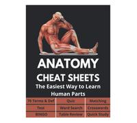 David Fletcher Anatomy Cheat Sheets - 70 Terms & Def, Quiz, Matching (Tascabile)