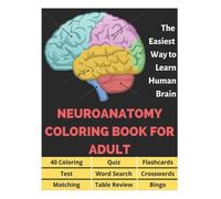 David Fletcher Neuroanatomy Coloring Book for Adults - 40 Coloring, (Tascabile)