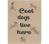 David Fussenegger Coperta per Animali "Cool Dogs Live Here" - 100 x 140 cm