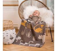 David Fussenegger - Coperta per neonato Juwel - giungla marrone - 90 x 70 cm