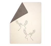 David Fussenegger EcoTex100 GRS - Coperta in cotone riciclato, 150 x 200 cm, prodotta in Austria, colore bianco grezzo