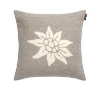 David Fussenegger Federa per cuscino a forma di stella alpina, 40 x 40 cm, morbida, in cotone riciclato, prodotto in Austria, colore fumo