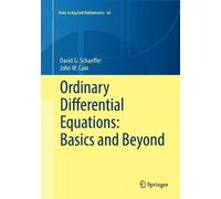David G. Schaeffer John Ordinary Differential Equations: Basics and (Tascabile)