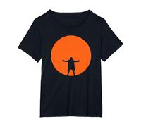 David Gilmour Fortuna e Strano in Concerto Orange Moon Maglietta, Donna Plus-Size, Nero, 2X