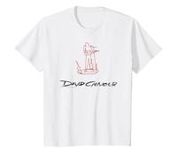 David Gilmour Line Art Maglietta, Bambini, Bianco, 2 Anni
