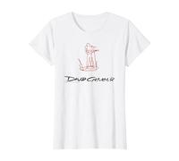 David Gilmour Line Art Maglietta, Donna, Bianco, M