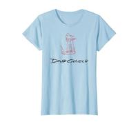 David Gilmour Line Art Maglietta, Donna, Celeste, 3XL