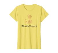 David Gilmour Line Art Maglietta, Donna, Limone, L