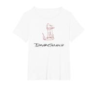 David Gilmour Line Art Maglietta, Donna Plus-Size, Bianco, 3X