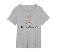 David Gilmour Line Art Maglietta, Donna Plus-Size, Grigio Melange, 1X