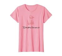 David Gilmour Line Art Maglietta, Donna, Rosa, L