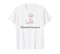 David Gilmour Line Art Maglietta, Uomo, Bianco, XL