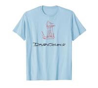David Gilmour Line Art Maglietta, Uomo, Celeste, 3XL